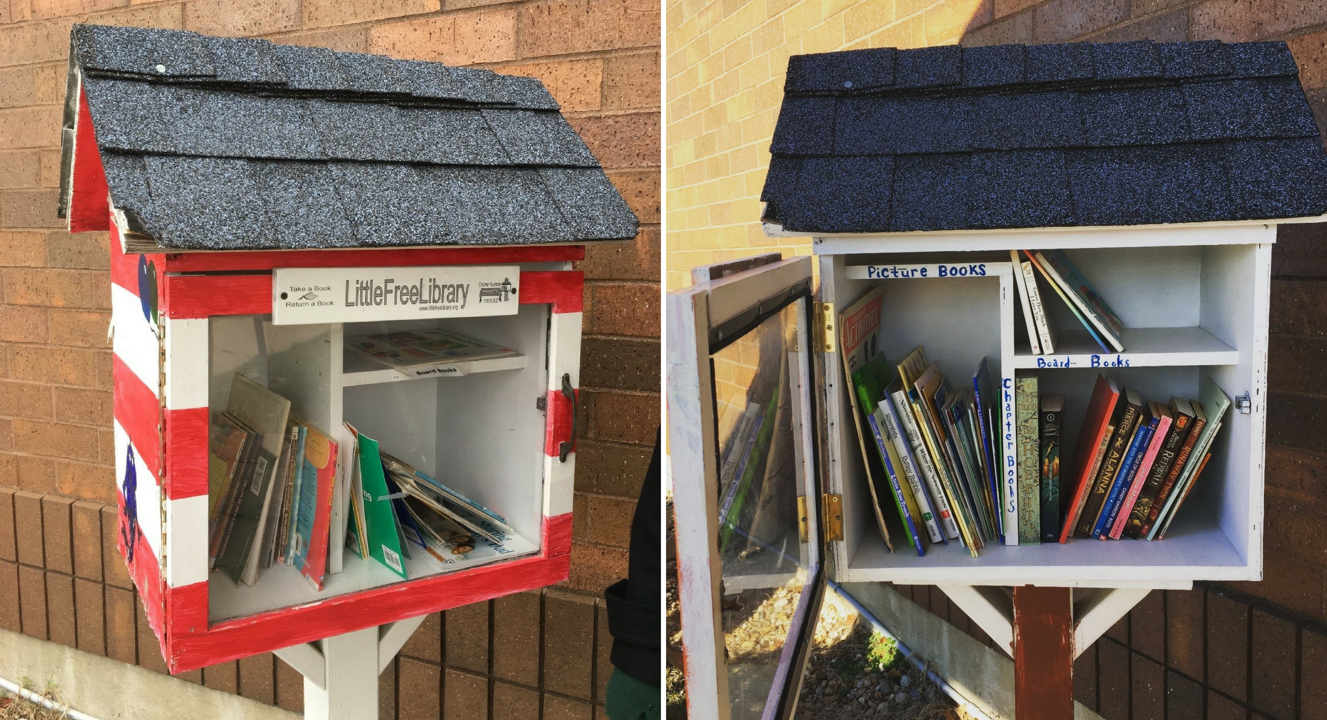 Little Free Library-before and after